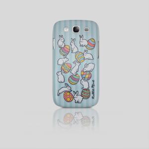 Samsung Galaxy S3 Case - Easter Rabbit - Blue Lace..