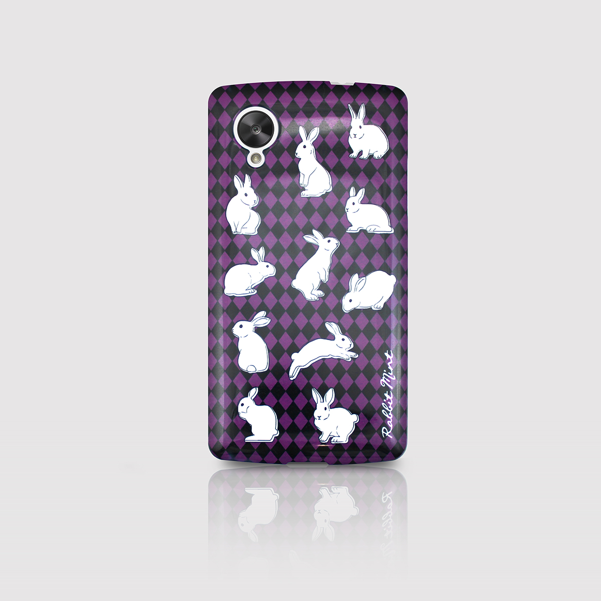 Lg Nexus 5 Case - Rabbit & Checker Purple (00065-nx5)