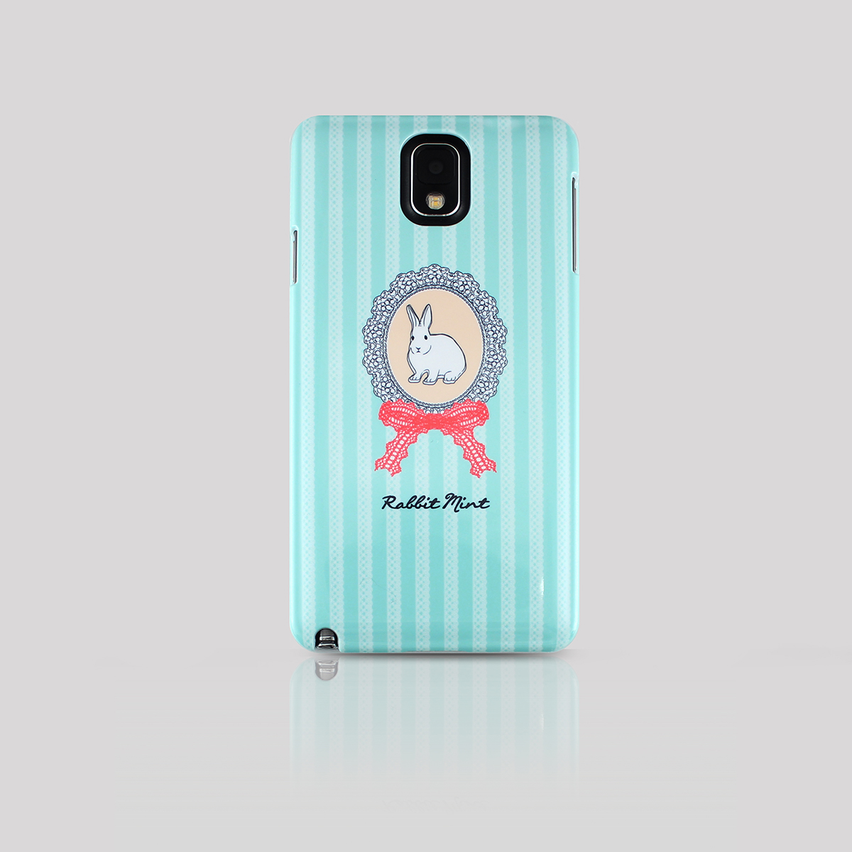 Samsung Galaxy Note 3 Case - Portrait Rabbit - Mint (p00047)