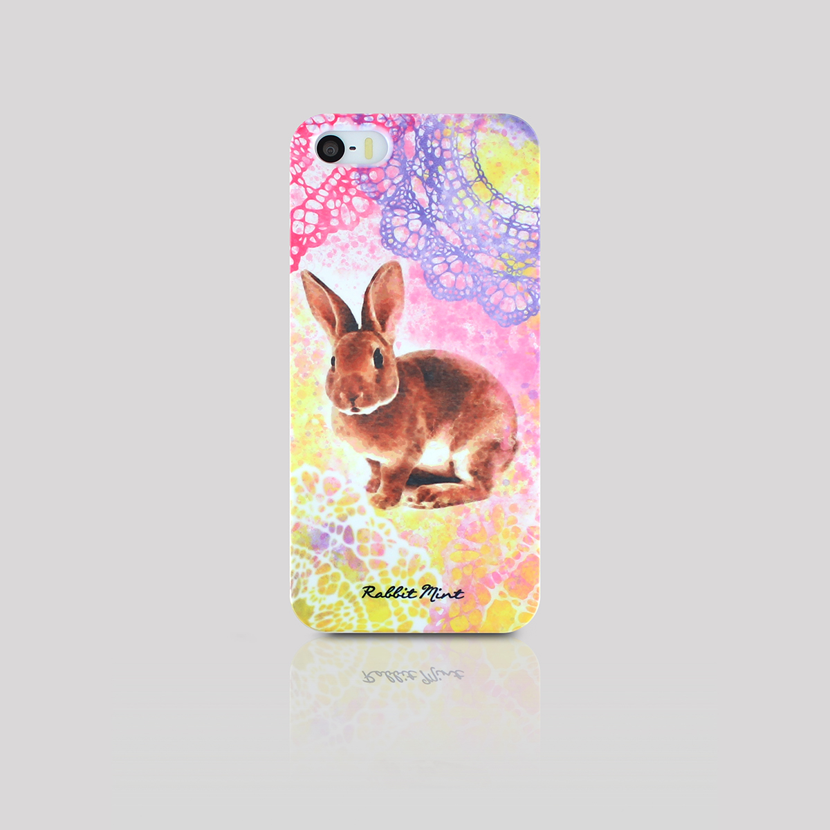 Iphone 5/5s Case - Bunny Lace Painting (p00069)
